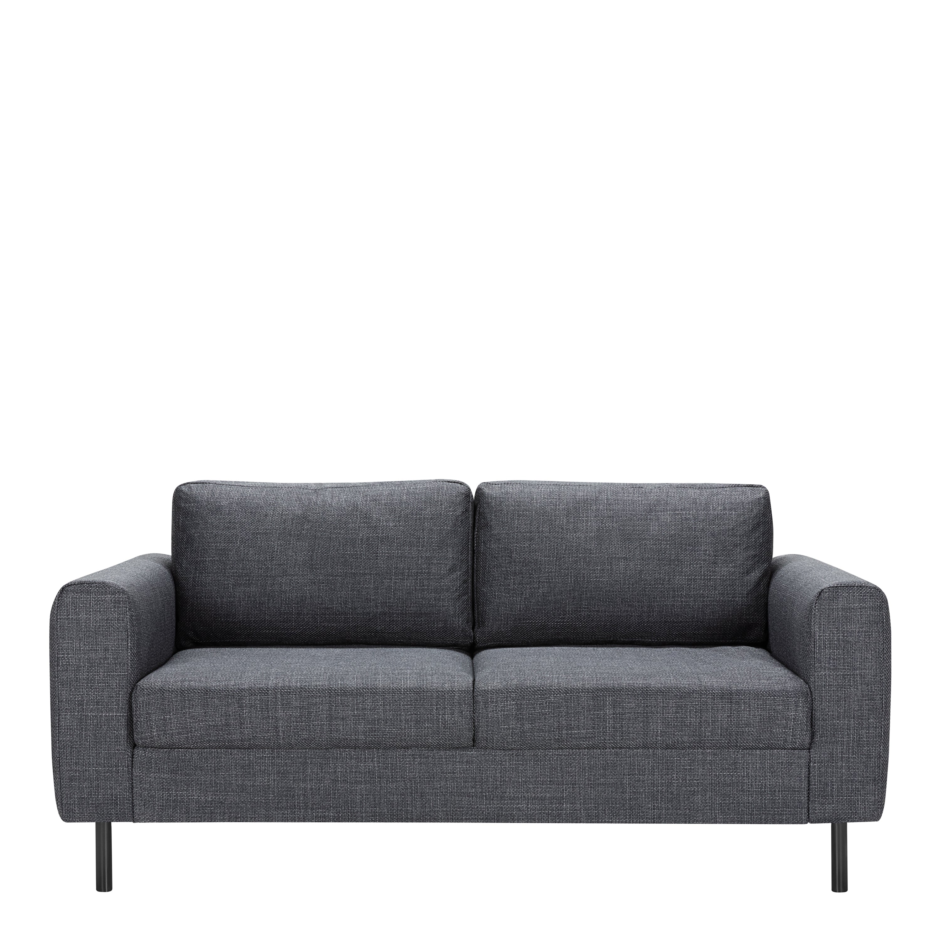 Omaha Set of 2 x 2 Seater Sofas in Basel Dark Grey Fabric