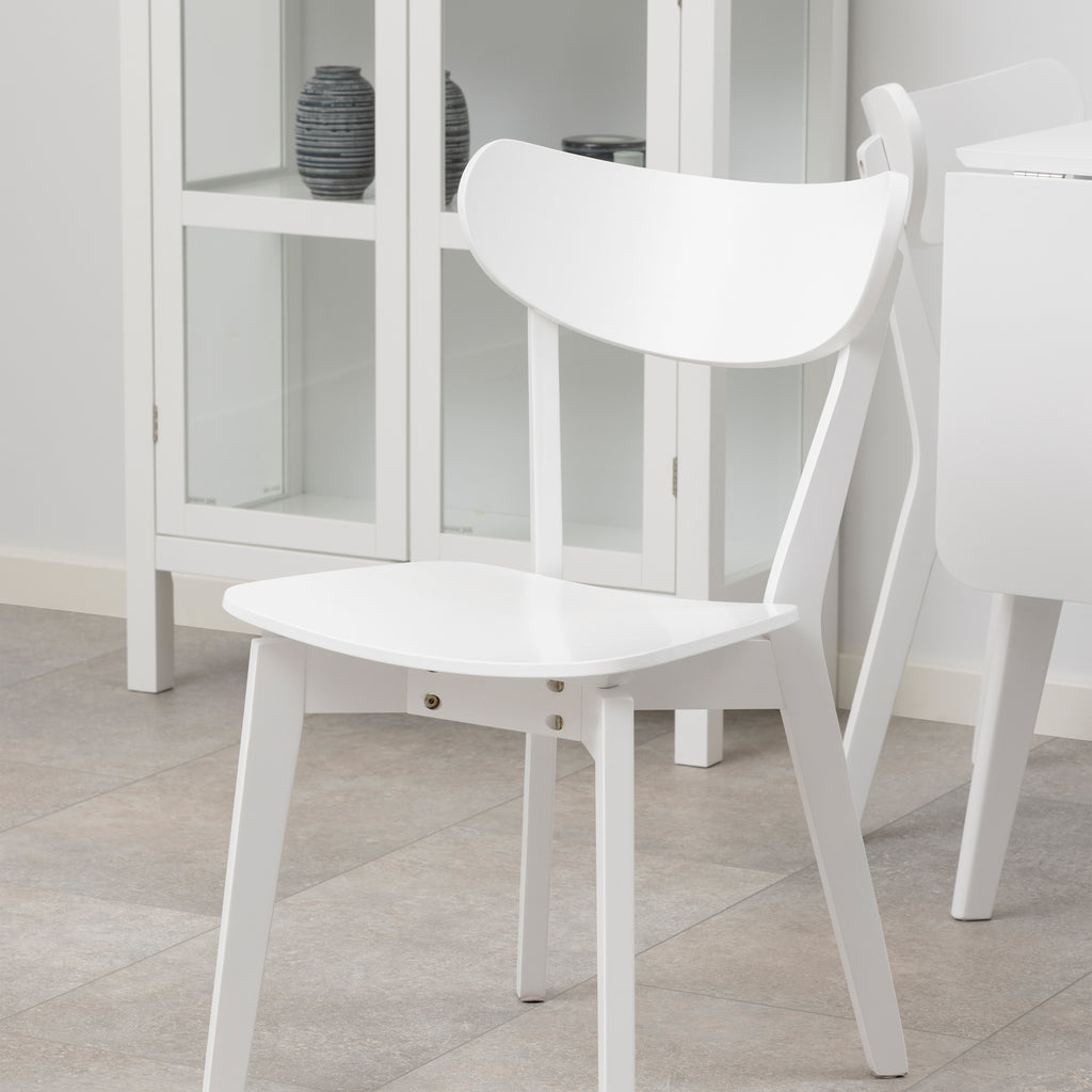 Roxby Square Dining Table in White Included 2 Roxby Dining Chair in White