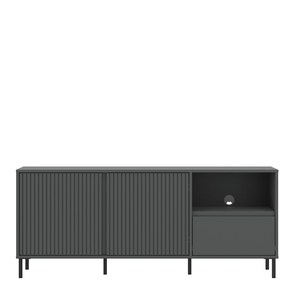 Avenale Wide TV Cabinet 2 Door 1 Drawer in Anthracite