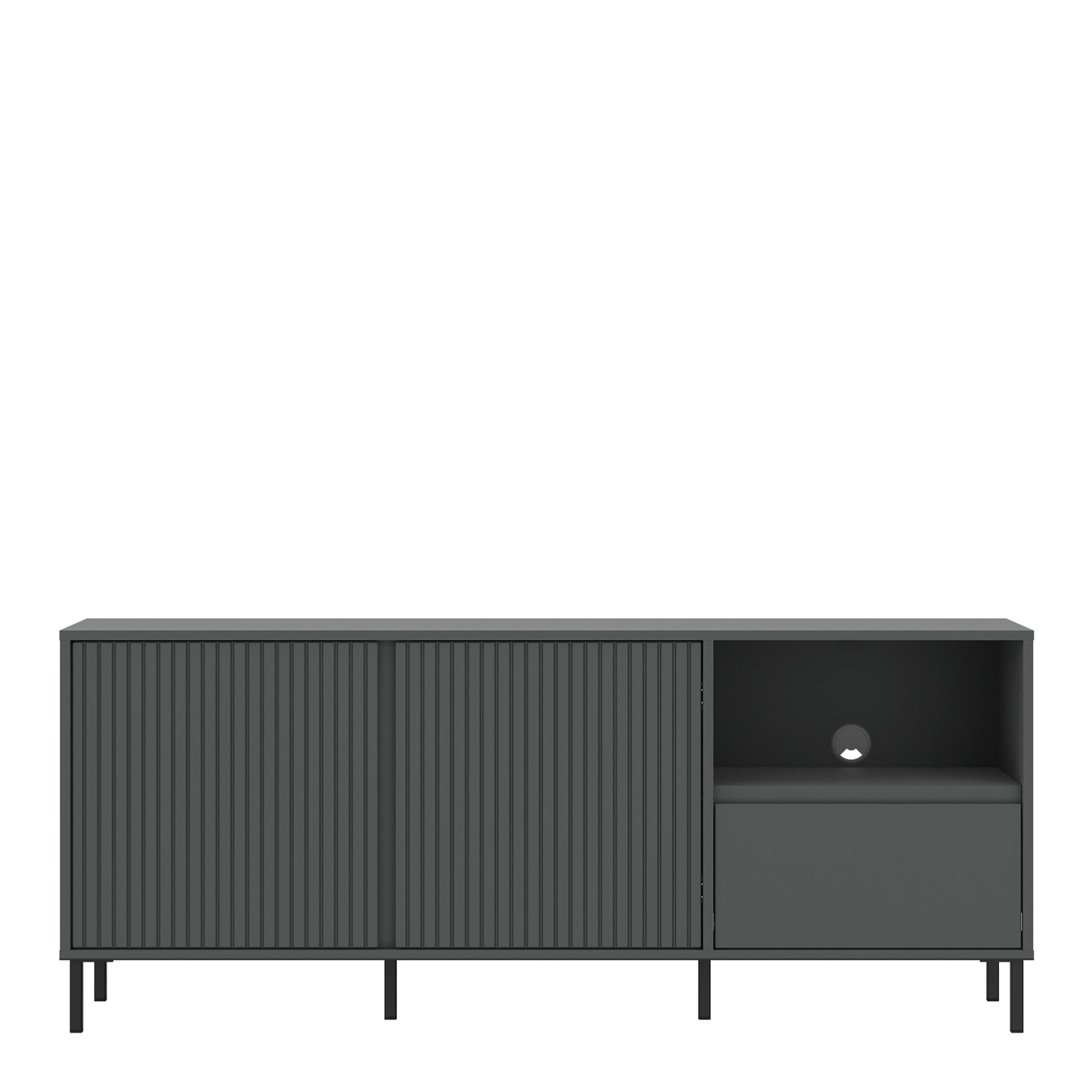 Avenale Wide TV Cabinet 2 Door 1 Drawer in Anthracite