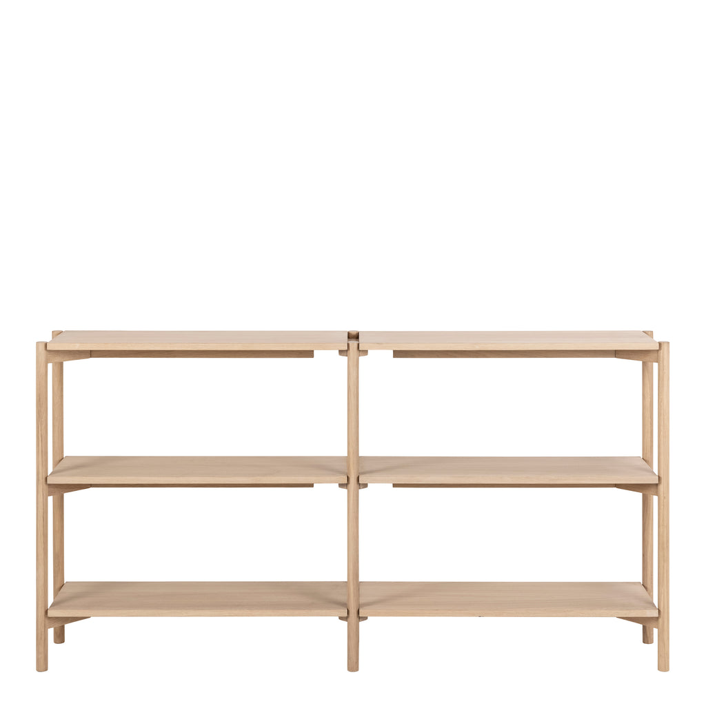Braidwood Bookcase with 4 Shelves in White Oak Veneer