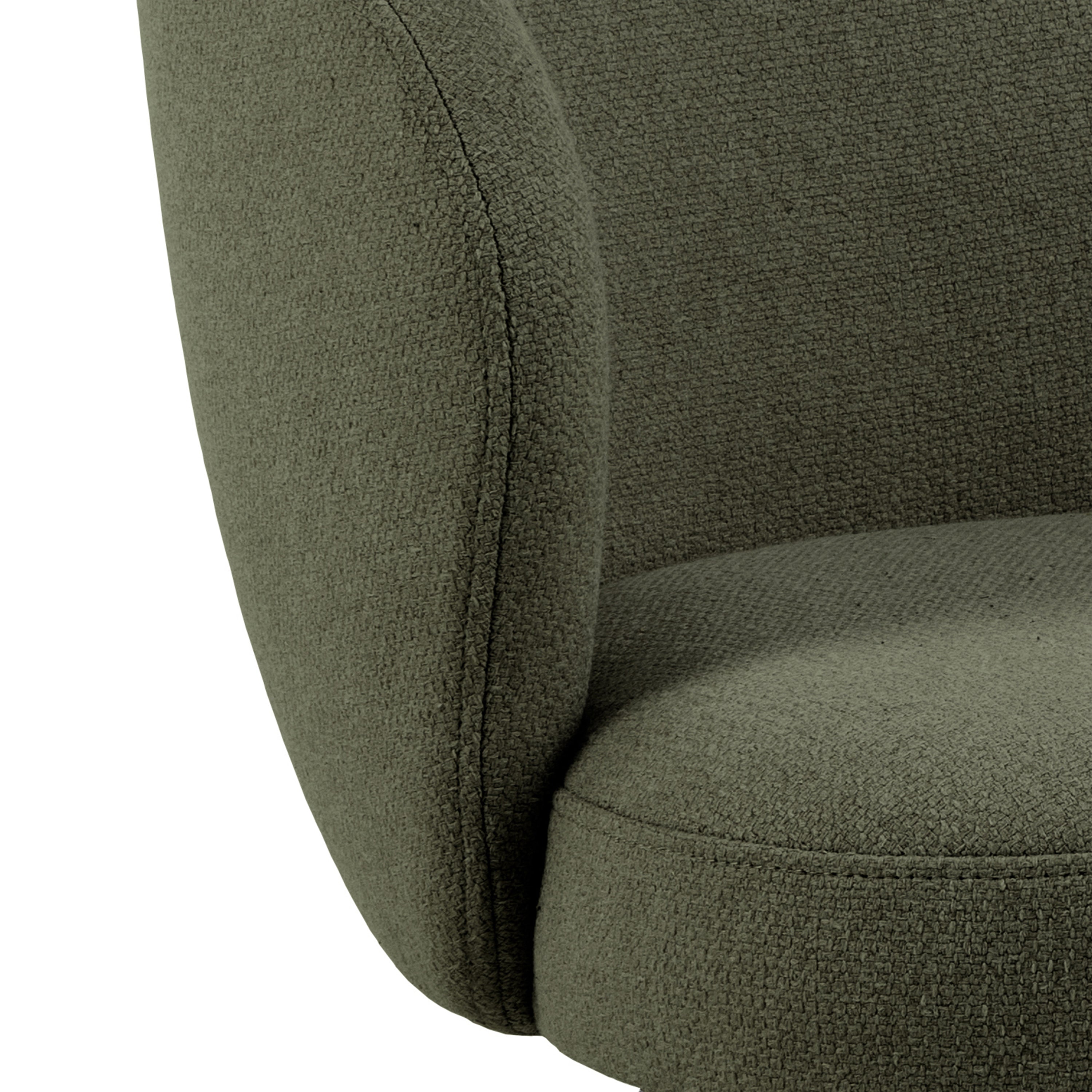 Soli Round Dining Table in Oak/Black 120x75cm Included 4 Darlene Dining Chair with Armrest and Swivel Function in Green