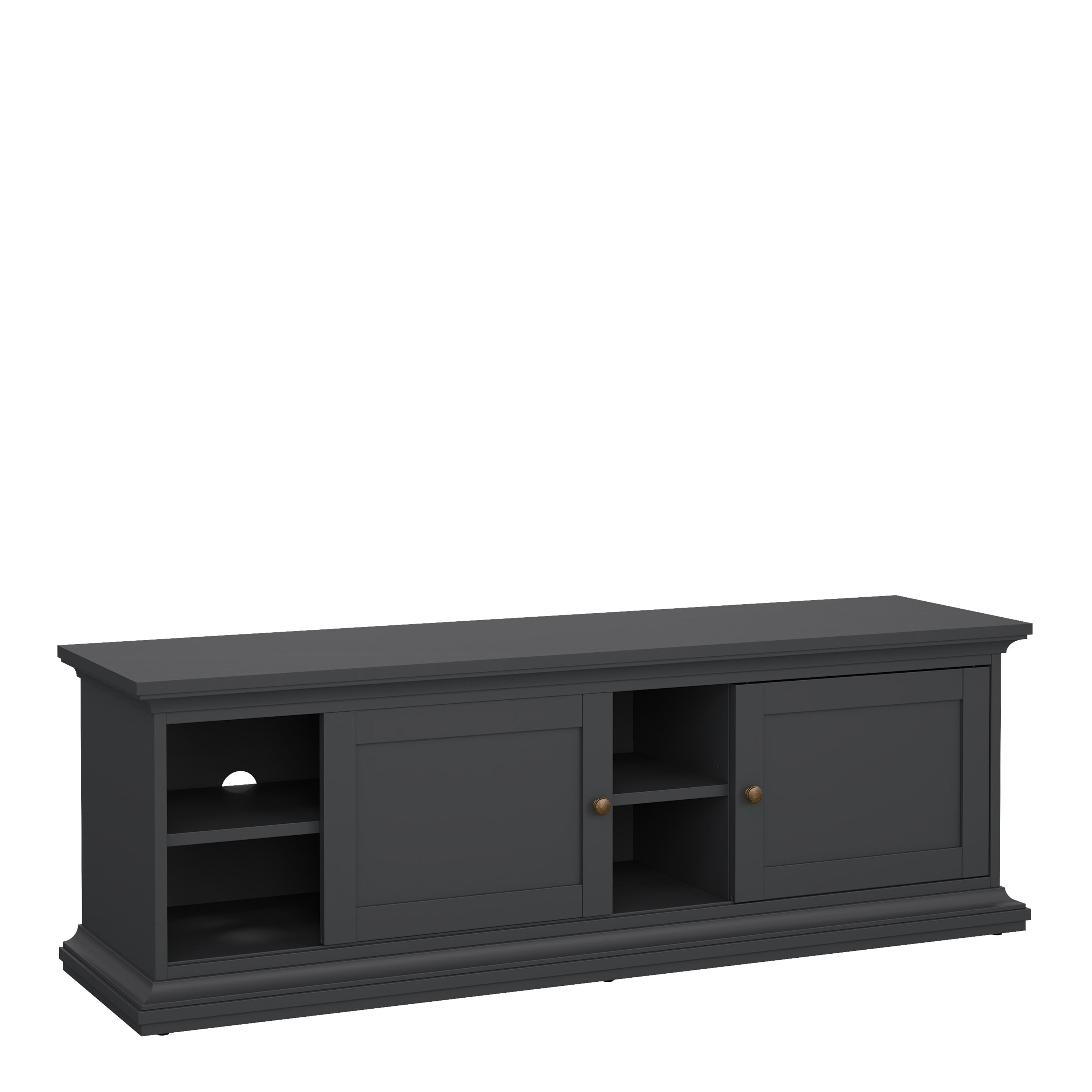 Paris TV-unit 2 frame Doors in Matt Grey