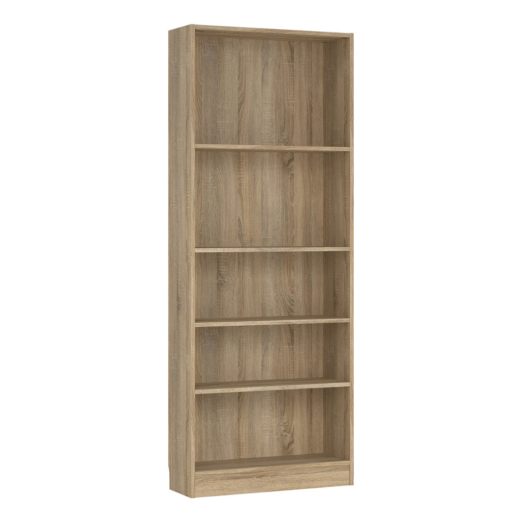 Basic Tall Wide Bookcase (4 Shelves) in Oak