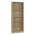 Basic Tall Wide Bookcase (4 Shelves) in Oak