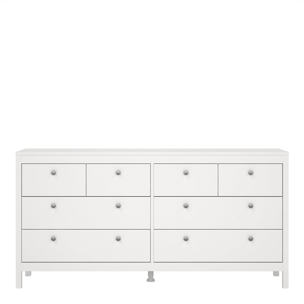 Madrid Double Dresser 4+4 Drawers in White