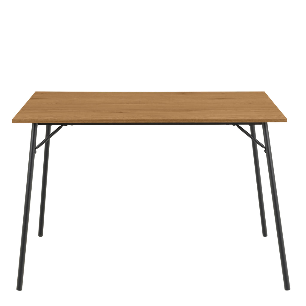 Peru Dining Table in Black and Oak Included 4 Peru Dining Chair in Steel and Oak