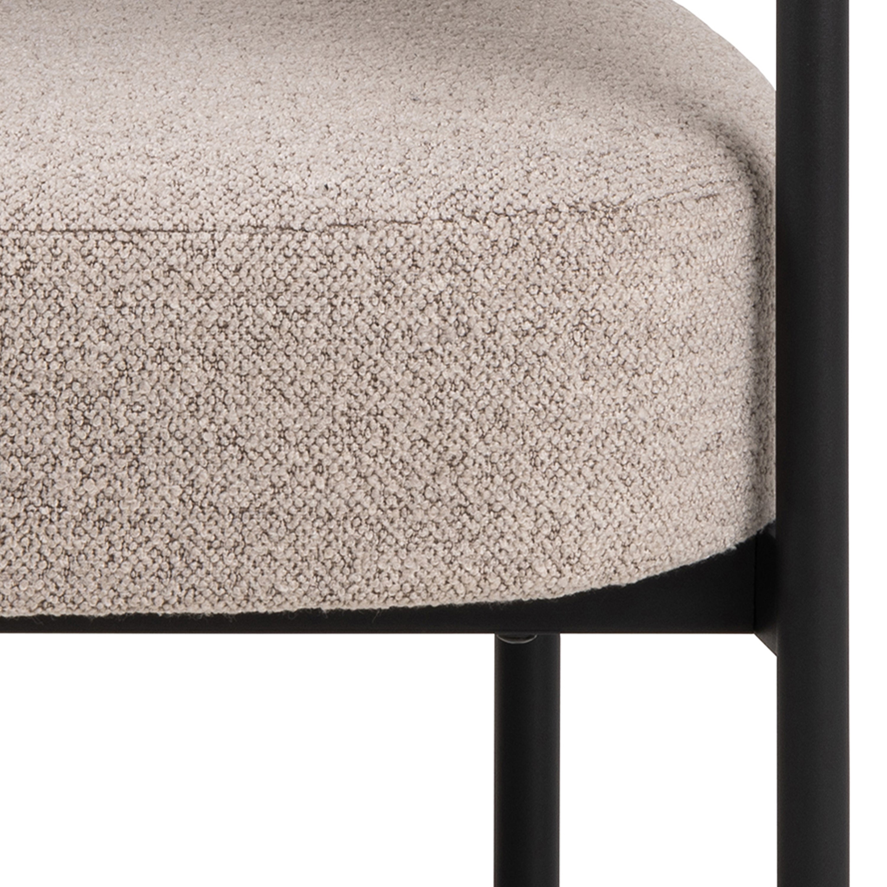 Oakfield Lounge Chair in Beige Fabic with Black Legs