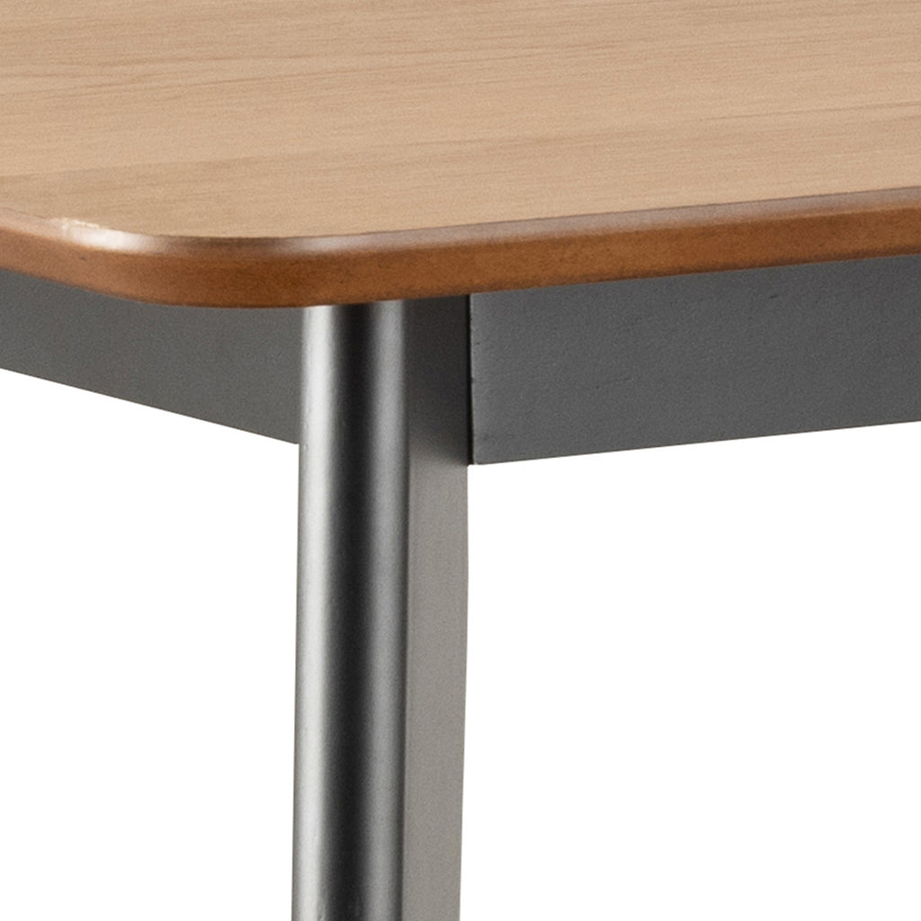 Roxby Bar Table Included 4 Roxby Bar Stool, Black and Oak