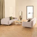 Westham Set of 2 x 3 Seater Sofas in Fay Beige Fabric