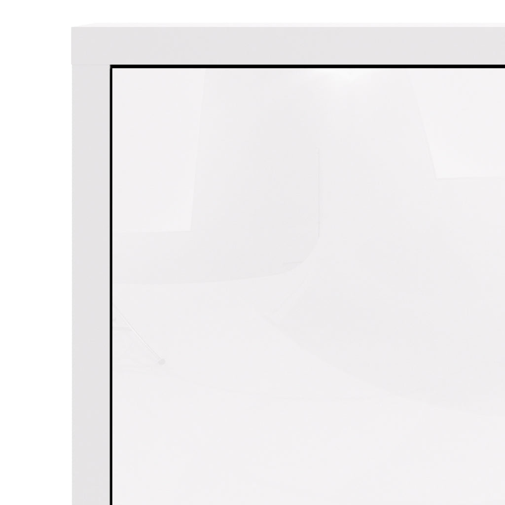 Prima Bookcase 2 Shelves with 2 Doors in White