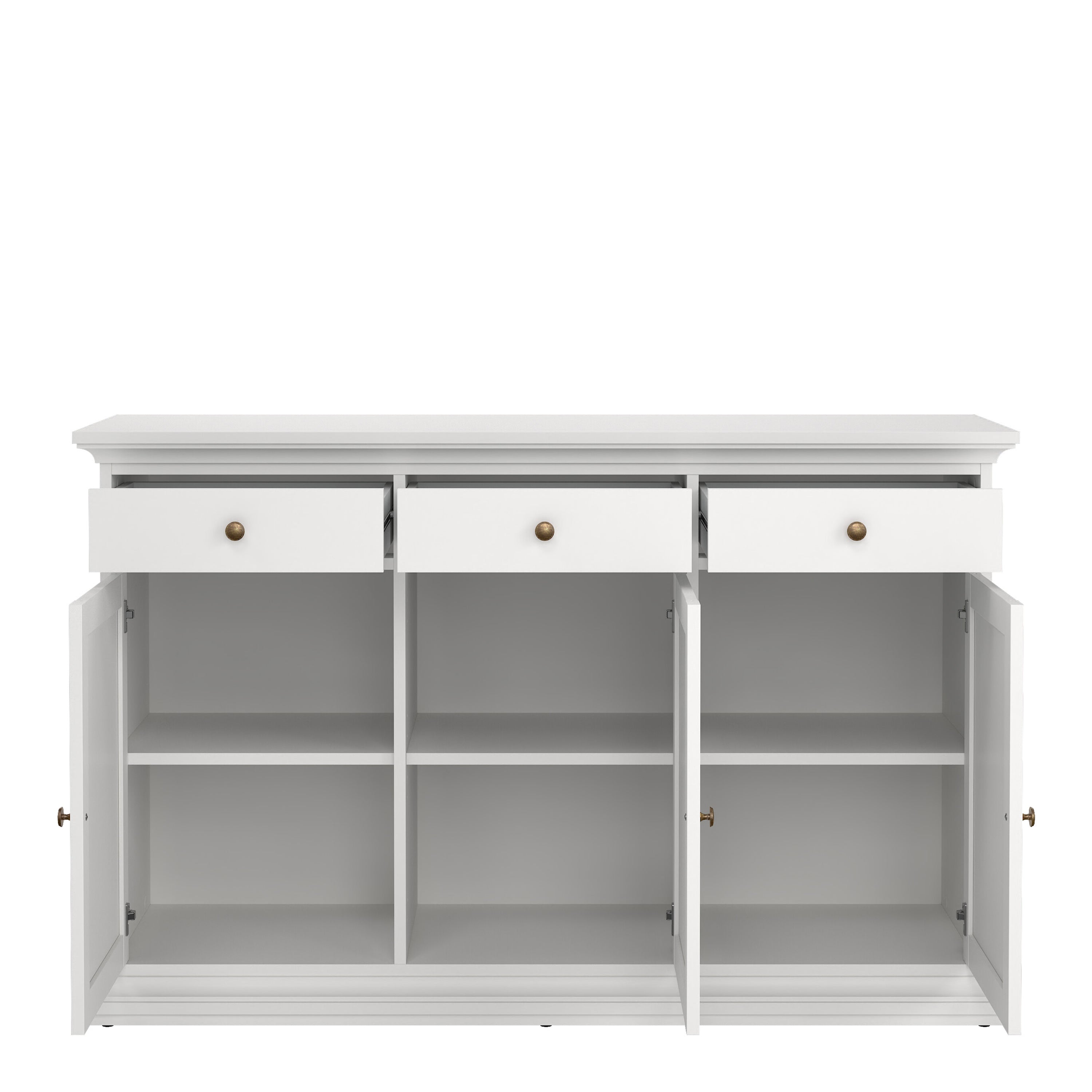 Paris Sideboard with 3 doors and 3 drawers in White