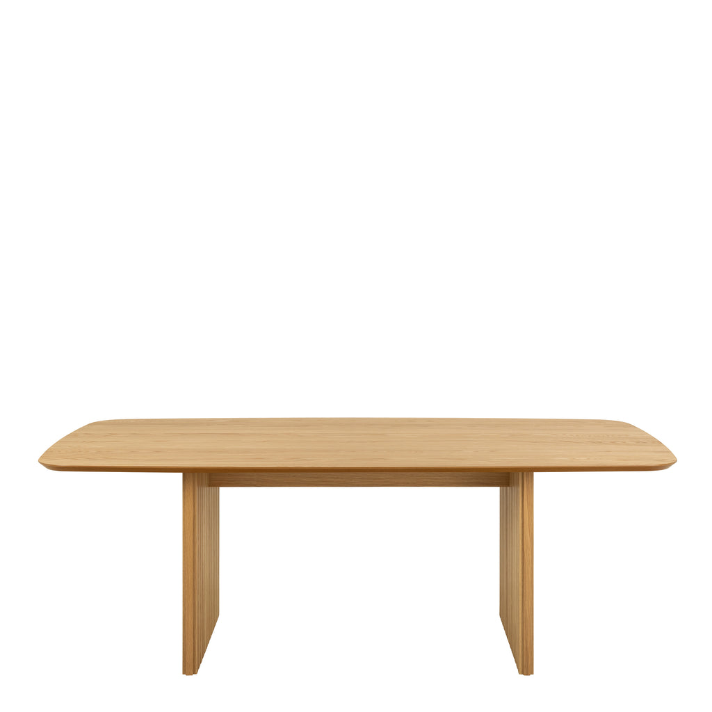 Christo Dining Table in Oak Included 6 Ida Dining Chairs in Black
