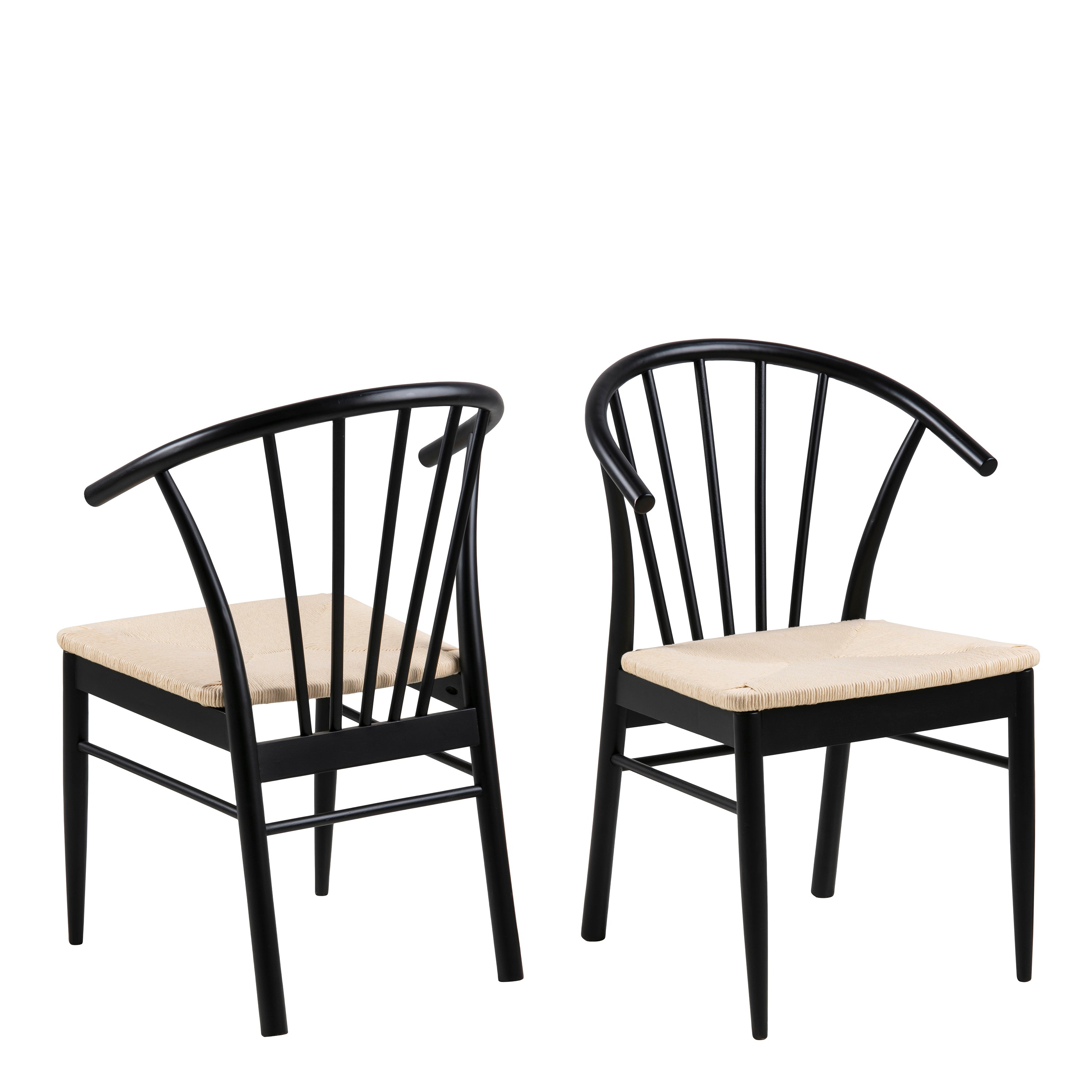 Montreux Round Extending Dining Table in Black 115-154 cm Included 4 Cassandra Dining Chair with Armrest in Black