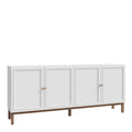 Wensley 4 Door 1 Drawer Sideboard in Light Grey and Oak