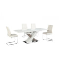 Honora Extending Dining Table High Gloss White & Grey