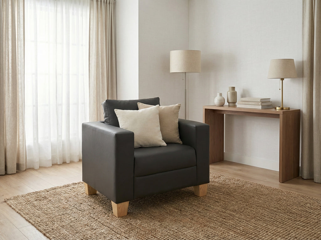 Faux Leather Armchair – CRIB5