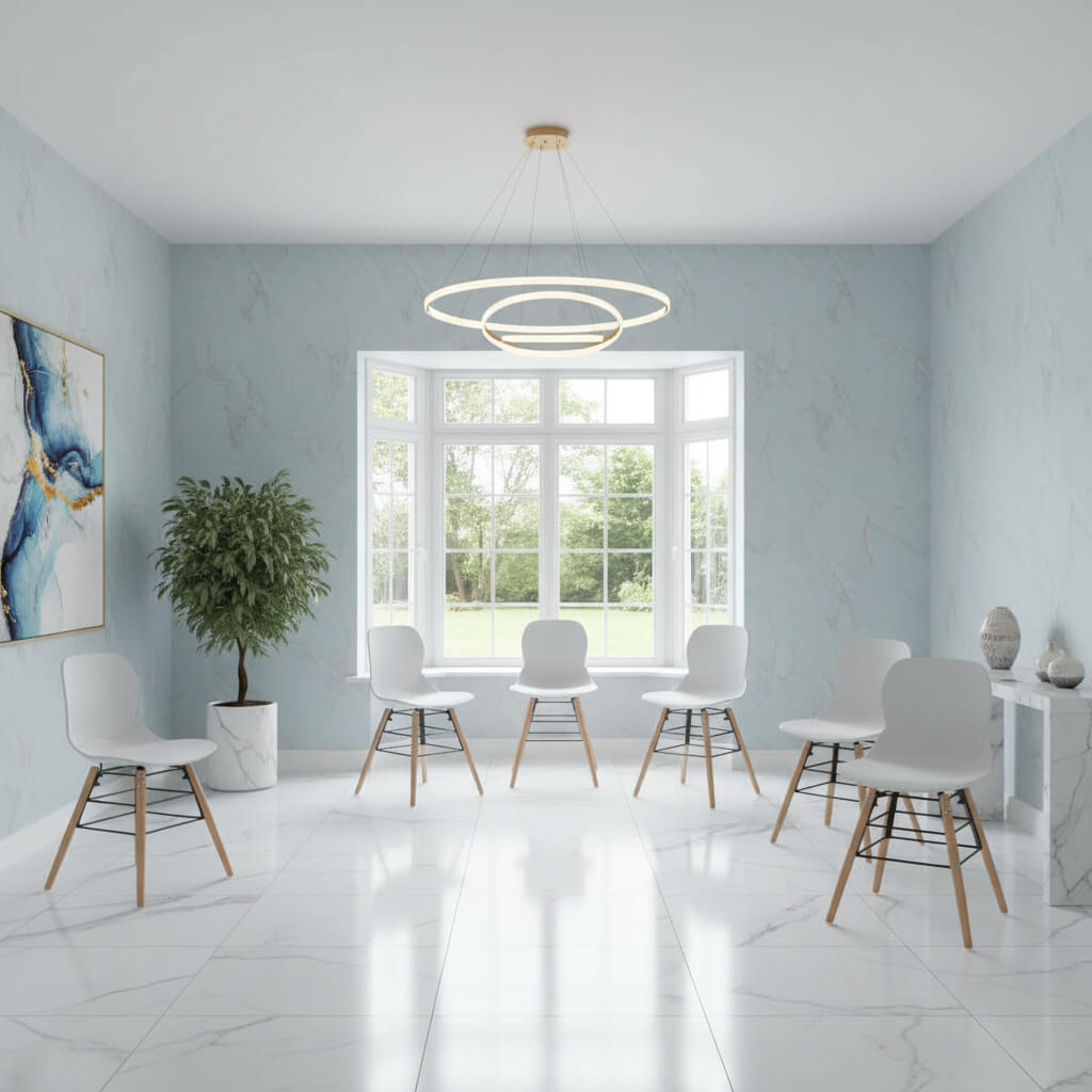 Karis Plastic (PP) Chairs with Solid Beech Legs White (4s)
