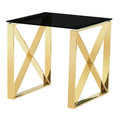 Ningbo Gold Black Glass Lamp Table