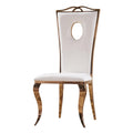 Pescara Dining Chair Stainless Steel & PU White